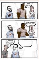 beard black blacked blue clothes comic crying fat glasses hair interracial negro nose open_mouth shaved swastika teeth text tshirt variant:chudjak variant:unknown woman // 680x1031 // 740.2KB