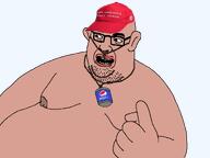 amerimutt angry beard black_sclera ear eyebrows fat looking_at_you pepsi pointing soda the_whale_(2022) transparent_background variant:whalejak whale // 1200x900 // 83.6KB