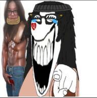 bleached bleeding_wound bwc faceapp femdom laughing queen_of_hearts rope tranny variant:soytan // 1080x1087 // 759.1KB