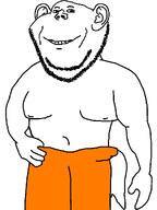 arm beard body eyebrow fat hand implied_rapist muscular_male prisoner rape_face sagging_pants smile variant:impish_soyak_ears // 810x1080 // 20.2KB