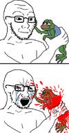 angry animal_abuse blood comic crushing crying friendship frog gore hugging pepe rage variant:cryboy_soyjak variant:soyak // 564x1086 // 263.3KB