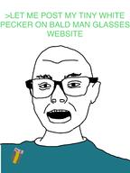 badge child clothes ear glasses greentext open_mouth soyjak text variant:unknown // 1575x2100 // 249.1KB