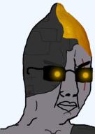cyborg glasses glowing_eyes lemon lemon_(user) robot scar sunglasses variant:chudjak // 1290x1820 // 254.9KB