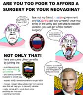 closed_mouth flag flag:russia flag:transgender_pride_flag gigachad gosuslugi hair neovagina open_mouth purple_hair ribbon_of_saint_george russia russo_ukrainian_war text tongue tranny variant:bernd vladimir_putin yellow_teeth z_(russian_symbol) // 2014x2300 // 1.8MB