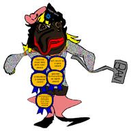 ban_hammer black_skin breasts dress hair hair_ribbon janny manager meta:nas mustard mustardmanny nigger red_lips shoe slop slopjack thigh_highs trend:jartycuck trend:slopjak // 730x730 // 153.1KB