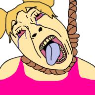 ack bloodshot_eyes clean_girl clothes crying hair hanging open_mouth rope suicide teeth tiktok tongue white_skin // 1280x1280 // 333.7KB