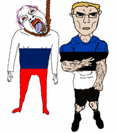 2soyjaks ack bleed blond buff chud clothes estonia europe flag:estonia flag:russia full_body murder politics rope russia subvariant:unbotheredchud tranny troon variant:bernd variant:chudjak white_background white_skin // 1085x1231 // 114.1KB