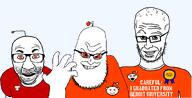 3soyjaks antenna clothes glasses hand orange_eyes reddit reddit_university redditard smile smug snoo stubble trio variant:el_perro_rabioso variant:snoojak variant:syndromejak variant:unijak // 1620x828 // 245.9KB