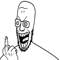 eyebrows glasses hand middle_finger stubble variant:headjak // 731x732 // 7.6KB