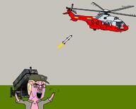 4soyjaks animal anti_air arm clothes cross ear excited hat helicopter lgbt marichka nazism necklace open_mouth pig pink_skin rocket snout soyjak subvariant:wholesome_soyjak swastika ukraine variant:chudjak variant:gapejak variant:imhotep // 1200x967 // 171.4KB