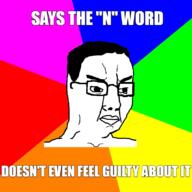 advice_animals angry glasses hair meme racism soyjak text variant:chudjak // 800x800 // 237.2KB