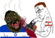 2soyjaks bbc blood bloodshot_eyes buff chainsaw country crying glasses gore green_eyes hair holding_chainsaw holding_object israel lebanon mustache side_profile smelling spade stubble subvariant:chainsaw_bernd variant:bernd variant:chudjak // 1238x872 // 395.0KB