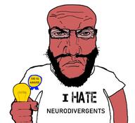 ableism award fist i_hate lightbulb neurodivergent punisher_face retard subvariant:science_lover variant:markiplier_soyjak // 667x613 // 174.0KB