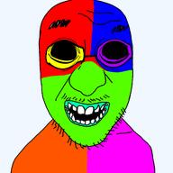 bald big_eyes colorful eyebrows glasses happy smile stubble teeth variant:crimjak // 1280x1280 // 288.4KB