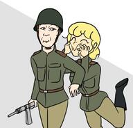 arm body german_uniform germany gun hand soyjak variant:kuzjak walking youtube // 1128x1080 // 256.6KB