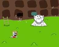 2soyjaks bbc blood bloodshot_eyes crying drawn_background ear glasses hair merge mutant open_mouth queen_of_spades smile soyjak stubble tattoo variant:cobson variant:cryboy_soyjak variant:impish_soyak_ears yellow_hair // 1000x800 // 42.3KB