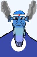 angry bald bloodshot_eyes blue blue_skin calm closed_mouth ear flag flag:ibaraki flag:japan fume glasses ibaraki japan ogre_ears seethe smoke soyjak stretched_chin stubble subvariant:longplier template todofuken transparent_background variant:markiplier_soyjak // 823x1250 // 53.0KB