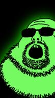 bald central_intelligence_agency fat glasses glowing neckbeard open_eyes open_mouth sunglasses transparent_background variant:neckbeardjak // 324x576 // 17.3KB