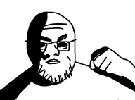 fist glasses punching smile soyboy stubble variant:punchjak wrinkles // 596x440 // 4.0KB