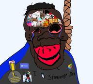 big_lips black_skin crying deformed discord distorted free furry jake jartycuck nigger red_lips rent rope subvariant:feralnigger subvariant:jartycuck variant:chudjak variant:feraljak // 1925x1736 // 989.0KB