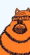 animal bald cat closed_eyes closed_mouth ear fat glasses neckbeard orange_skin sleeping transparent_background variant:neckbeardjak // 324x576 // 15.8KB