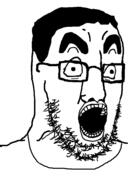 chud eyebrows glasses hair open_mouth stubble template variant:chudjak2 // 645x970 // 103.0KB