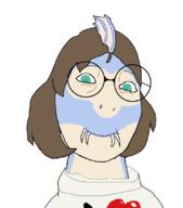 blue_skin brown_hair clothes dinosaur fangs female fins glasses green_eyes heart i_want_hug_that_gator old snout subvariant:female_cobson sweater variant:cobson wrinkles // 962x1094 // 80.3KB