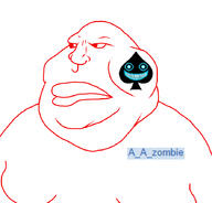 a_a_zombie a_a_zombie_(namefag) b_b_ghast_(namefag) closed_mouth fat glowing meximutt obese queen_of_spades red_outline variant:meximutt // 888x849 // 205.2KB