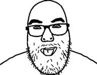 glasses open_mouth soyjak stubble variant:chai_breakfast // 310x241 // 6.3KB