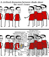 angry autistic_screeching christian_identity christianity christofascism cross crusader crusades flag flag:christianity flag:lgbt_pride_flag full_body gay glasses hair helm kamala_harris knight multiple_soyjaks smile smug soyjak text variant:meximutt wordswordswords // 1125x1298 // 407.4KB