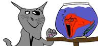animal bloodshot_eyes cat cat_ear cryfish crying deformed ear fish fish_tank glasses grey_skin large_eyebrows multiple_soyjaks open_mouth orange_skin paw smile smug snout soyjak stretched_mouth stubble subvariant:impish_meowjak tail variant:impish_soyak_ears variant:soyak water whisker // 1700x800 // 162.5KB