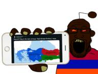 armenigger flag:armenia glasses hand holding_phone looking_at_you map open_mouth reddit redditard rotten_teeth shitskin stubble variant:markiplier_soyjak white_background yellow_teeth // 1244x947 // 339.5KB