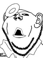 clothes distorted doctor dr_swede ear head_mirror mirror open_mouth soyjak stubble text variant:impish_soyak_ears // 598x800 // 99.8KB