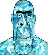 bald blue blue_skin double_chin ear gem gem_skin looking_at_you smile stock_image_watermark subvariant:jobson thick_eyebrows unibrow variant:cobson vecteezy_watermark watermark white_background // 700x809 // 614.5KB