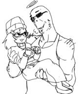 2soyjaks artist:zarzour avengers beanie blue_eyes cute female glasses hair oekaki open_mouth redraw smile soyjak stubble sunglasses variant:cobson variant:soytan // 855x990 // 299.3KB