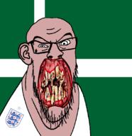 angry animal barra british distorted ear flag flag:barra flower glasses hair irl lion open_mouth plant rotten_teeth scotland soyjak stubble teeth united_kingdom variant:feraljak white_skin yellow_teeth you_were_one_i_ker // 1048x1081 // 268.2KB