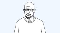 bald beard forehead_lines forehead_wrinkles glasses sad shirts stubble variant:zaretjak // 1280x720 // 20.3KB