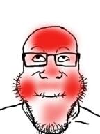 closed_mouth glasses holding_breath looking_up red_skin soyjak stubble variant:markiplier_soyjak // 600x800 // 258.1KB