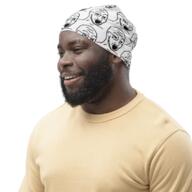 beanie beard clothes ear glasses hat irl merchandise negro open_mouth smile soyjak stubble variant:soyak // 794x794 // 474.1KB