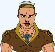 clothes cross faggot hat muscles mustache subvariant:muscular_chud variant:chudjak venture_bros // 1062x1004 // 56.4KB