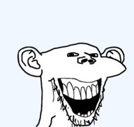 ear laughing open_mouth soyjak stubble subvariant:splicejak template transparent variant:impish_soyak_ears // 485x457 // 21.3KB