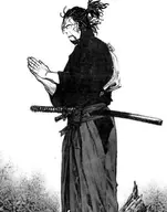 full_body katana manga messy_hair miyamoto_musashi praying side_profile traced vagabond variant:cobson // 620x787 // 112.3KB