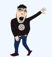 nazi_salute nazism roman_salute swastika variant:cobson // 626x687 // 81.3KB