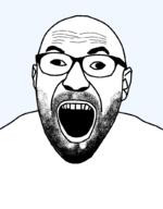 beard cross_eyed ear glasses open_mouth soyjak stubble template transparent_background variant:cirrus // 800x1024 // 27.2KB