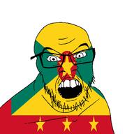 angry country flag glasses grenada jacksepticeye looking_at_you mustache open_mouth soyjak stubble teeth variant:feraljak youtube // 1500x1500 // 35.0KB