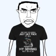 angry closed_mouth clothes ear english_text glasses hair skeleton soyjak subvariant:chudjak_front text variant:chudjak // 1010x1010 // 261.8KB