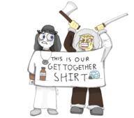 antiswarthy_(namefag) artist:entiral axe drawing eskimo gook igloo katana meta:tagme shirts soyjak variant:soytan // 1815x1599 // 519.5KB