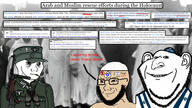 2soyjaks africa albania arab army article bbc beard british_broadcasting_corporation brown_skin christian_cross christianity clothes country ear europe flag flag:israel glasses hair happy_merchant hat holocaust iran irl_background islam islamic israel israeli judaism kippah large_nose military military_cap military_uniform mohammed_v morocco nazi_germany nazism news saturn smile smug source soyjak spade star_of_david stubble tallit taqiyah tcd variant:impish_soyak_ears variant:soyak washington_post wikipedia wojak // 1920x1080 // 515.6KB