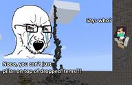 angry bloodshot_eyes crying glasses minecraft open_mouth soyjak stubble text variant:soyak video_game // 1435x929 // 165.5KB