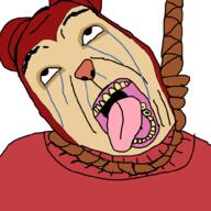 ack anhero animal goyslop max_design_pro open_mouth poop red_shirt rope teeth tongue tranny variant:bernd // 1000x1000 // 296.9KB